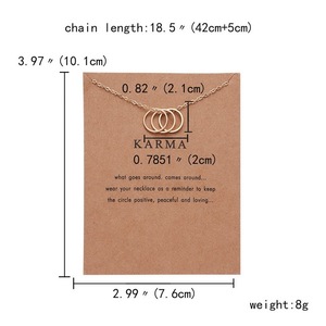 Atacado Presente De Aniversário Banhado A Ouro Gato Elefante Pendent Wish Card Charme Gold Chain Gargantilha Bonito Colar De Pérolas Jóias para As Mulheres - Product Image 5
