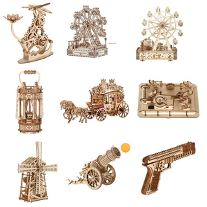 Décorations de Noël en bois de luxe, écologiques et durables, décorations suspendues pour l'arbre, ensemble de figurines de Noël, Père Noël, bonhomme de neige, ange, renne - Product Image 6