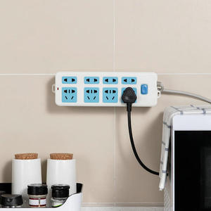 Support mural pour multiprise sans perçage, <span class=keywords><strong>fixation</strong></span> <span class=keywords><strong>adhésive</strong></span> et organisateur de câbles - Product Image 4