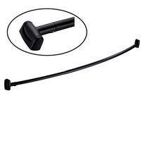 Support mural réglable en acier inoxydable pour tringle de douche, léger, durable, moderne, droit ou courbé, vente en gros usine