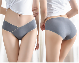 Culotte de maternité en coton taille basse sous-vêtement respirant pour les femmes enceintes soutien abdominal sans trace respectueux de la peau - Product Image 1
