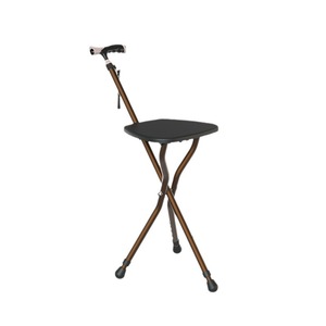 Heng Sheng Holdings Elderly Walking Aid <b>Stool</b> Square Seat Aluminum Alloy <b>Folding</b> Cane Chair Non Slip For Indoor Use - Product Image 5