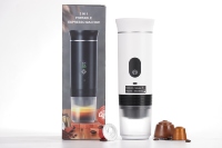 Machine à expresso mini améliorée, électrique, à batterie, avec écran numérique à une touche, cafetière à infusion froide, facile à transporter partout