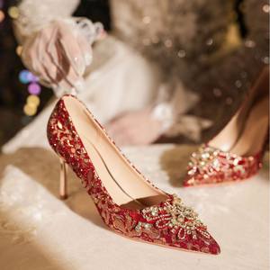 Zapatos de boda estilo francés para novias a la moda, zapatos de tacón alto para mujer, cómodos y elegantes, con tacones delgados. - Product Image 3