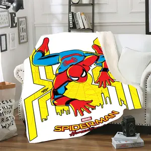 Kids Eenhoorn Spiderman Gooi Deken 3D Dier Afdrukken Sherpa Deken Meisjes Geschenken Winter Deken