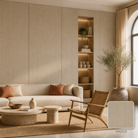 Panneau mural WPC imitation bois, classe E0, ignifuge B1, certifié CE, imperméable, revêtement mural plat pour salon, hôtel