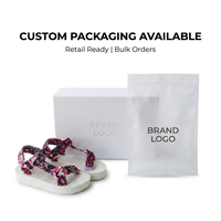 Nouvelles sandales à plateforme pour enfants à imprimé floral, style bohème, semelle épaisse, sandales de sport légères, chaussures d'été pour la plage et les activités de plein air
