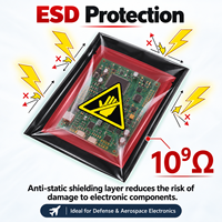 Sacs antistatiques ESD biodégradables personnalisés, emballage protecteur transparent pour puces de circuits imprimés, composants électroniques