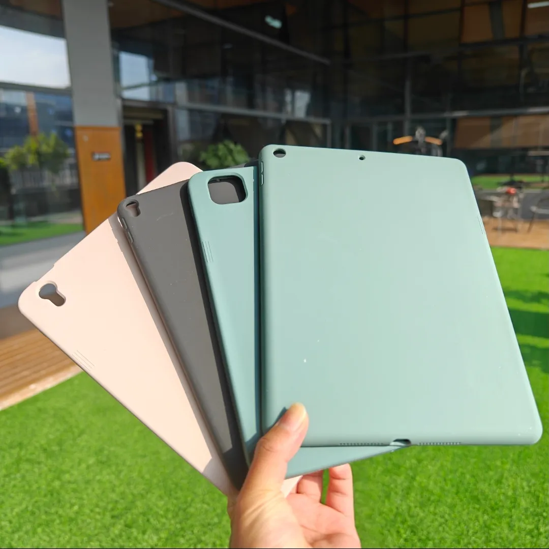 Ipad 공기 5 공기 4 케이스 보호 액체 실리콘 태블릿 커버 및 케이스 용 iPad Pro 11 인치 10.2 10.9 10 세대 케이스