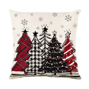 Set sarung bantal sofa dekorasi Natal liburan 4 sarung bantal Natal - Product Image 1