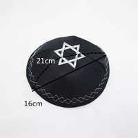 Nuevo Gorro Judío Kipá de Satén con Estrella de David, Gorro de Oración Étnico con Yarmulke Resistente a las Manchas, Kipá de Satén Estampada