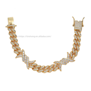 Hip Hop <b>Cuban</b> Bracelet 10mm Men's Bracelet, Personalized <b>Cuban</b> Jewelry Tanjing Fashion Lijing Necklace - Product Image 2