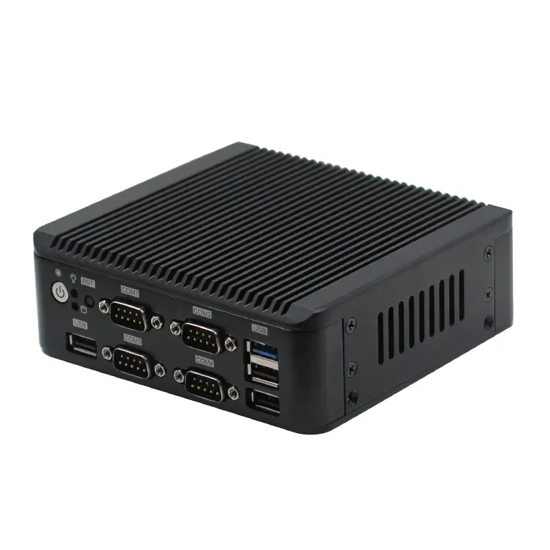 J1900/J1800プロセッサーシンクライアントPC2 Lan 6 USB WIFI 4 RS232VGAディスプレイ出力2イーサネット産業用ファンレスミニPC