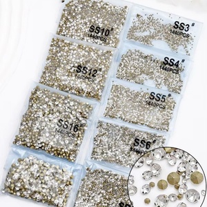 OLeeya 1440 pièces Strass en cristal pour nail art, verre super brillant à fond pointu, diamants scintillants, plusieurs tailles, accessoires de manucure - Product Image 4