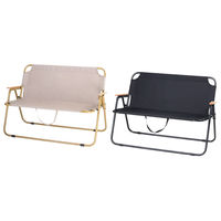 Chaise de camping pliante en acier robuste avec accoudoirs, cadre épais, portable, pour extérieur, plage, jardin, pêche, pique-nique, loisirs