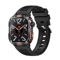 Montre Intelligente HT29 Sport Extérieur Carrée Altitude Pression Boussole Double Lampe Appel Étanche TFT