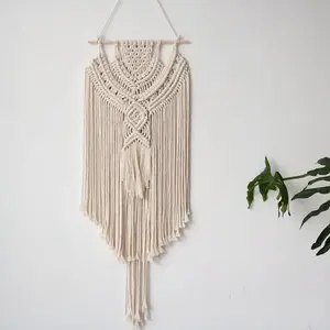 <span class=keywords><strong>Tapiz</strong></span> de pared de macramé con borla, patrón de corazón de amor, <span class=keywords><strong>tapiz</strong></span> tejido de algodón para decoración del hogar, decoración de dormitorio, regalo de inauguración - Product Image 5