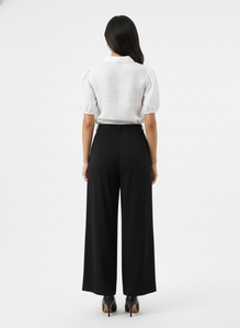 Blusa Elegante para Mujer, Blanca, con Lazo Delantero y Mangas Abullonadas, Informal, Transpirable, Ligera, para Verano, Oficina o Uso Diario - Product Image 3