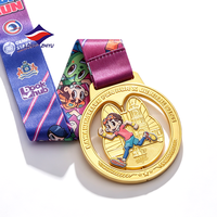 Medalla Deportiva de Metal Personalizada con Logotipo de Aleación de Zinc 2D, Diseño de Fábrica Longzhiyu con 20 Años de Experiencia, para Maratón, Triatlón, Carreras de 5KM y 10KM