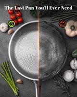 Ensemble de casseroles en titane pur OEM, 8 pièces, finition martelée, antiadhésif, sans revêtement, intérieur sans rivets, compatible induction