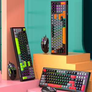 Clavier lumineux pour jeux, souris filaire RGB, personnalisation des jeux, clavier et souris pour jeux avec blocage de 3 couleurs - Product Image 4