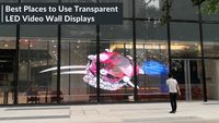 Écran LED transparent haute luminosité P3.9-7.8 pour centres commerciaux et magasins de détail, fenêtres en verre, fonction d'animation