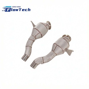 ท่อดาวน์ไปป์แบบไหลสูง 304 SS พร้อมแผ่นกันความร้อนสำหรับ Ferrari 458 4.5L V8 - Product Image 5