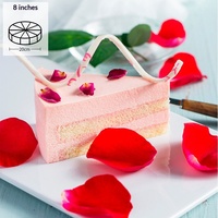Gâteau Rose de 8 pouces en Gros, Mousse Personnalisée, Pâtisserie Commerciale Congelée pour le Thé de l'Après-midi, Dessert pour Café et Pause Thé