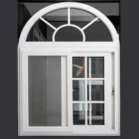 Ventanas de Media Luna con Arco Superior de Aluminio y Ventana Fija en la Parte Superior