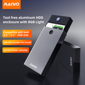 Factory OEM Tool Free SATA External Hard Drive <strong>case</strong> <strong>USB</strong> <strong>3.0</strong> 3.5 Inch <strong>Hdd</strong> Enclosure Aluminum Box with Silicone Bumper - Product Image 5