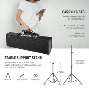 Éclairage d'appoint pour photographie <span class=keywords><strong>NEEWER</strong></span> Upgraded 660 <span class=keywords><strong>PRO</strong></span> II, lumière vidéo LED RGB, éclairage de studio - Product Image 6