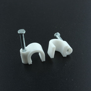 Clip à clous circulaire 6 mm en plastique pour fixation de câbles et montage mural - Product Image 3