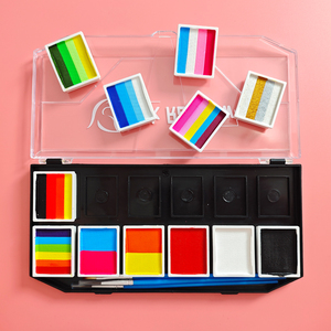 <span class=keywords><strong>Pintura</strong></span> <span class=keywords><strong>Facial</strong></span> Abstracta con Diseño de Arcoíris para Niños, <span class=keywords><strong>Pintura</strong></span> Corporal a Base de Agua para Eventos Infantiles, Pinturas Faciales - Product Image 3