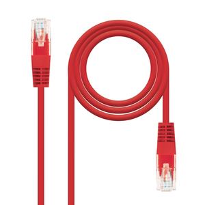 Cable de red UTP Cat.5e AWG24, 1.0 m, rojo - ideal para conexiones de red en oficinas y hogares. - Product Image 1