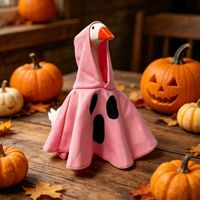 Costume d'Halloween pour oie de bureau de 7 pouces, cape de sorcière, tenue de fantôme, accessoires de déguisement pour poupée oie mignonne