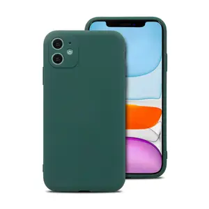 Microfibra interior líquido funda de silicona para iPhone caso 4-lado todo Smartphone protección para iPhone 13 Pro Max caso