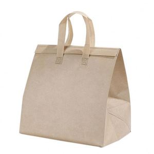 Sac isotherme personnalisé en non-tissé avec impression sérigraphique SY, recyclable, enduit UV, avec poignée Flexiloop, pour aliments et boissons à emporter - Product Image 1