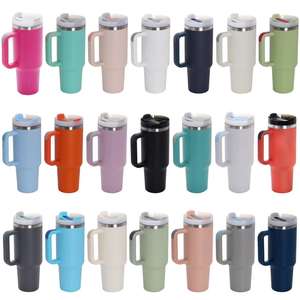 Bouteille d'eau en acier inoxydable à double paroi de 40 oz, gobelets isothermes de camping avec couvercle torsadé et poignée, best-seller 2024 - Product Image 3