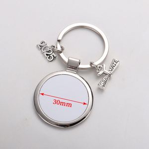 Porte-clés promotionnels vierges ronds pour transfert thermique, parfaits pour le bricolage et les cadeaux de la saison des diplômes - Product Image 4