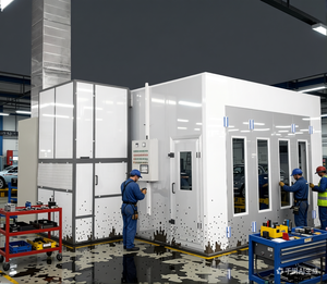 Cabine de <span class=keywords><strong>peinture</strong></span> automobile fixe 20 kW à double alimentation (électrique/gaz) avec éclairage LED et four de séchage 80 kW pour le detailing et la <span class=keywords><strong>peinture</strong></span> automobile - Product Image 3