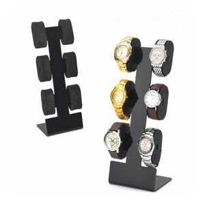 Nuovo acrilico nero 6 griglie orologio espositore supporto braccialetto gioielli vetrina orologio braccialetto espositore - Product Image 3