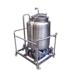 Multi-functional 200L Jacket Insulated Tank On Wheels With Blending For Milk/juice/beverage Plant
