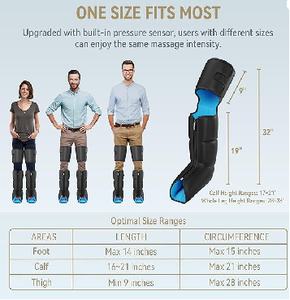 Masseur de jambes à 4 airbags avec chaleur et thérapie par compression d'air, <span class=keywords><strong>appareil</strong></span> de massage des jambes pour la récupération musculaire et l'amélioration de la circulation - Product Image 5