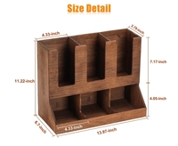 Vente chaude Café Boîte De Rangement En Bambou Café Pod Rack Jetable Papier Tasse De Stockage Rack Café Thé Sachet Organisateur Boîte