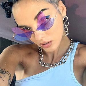 Gafas de sol con diseño de libélula para mujer, anteojos de sol sin marco, irregulares, divertidas, para fiesta, <span class=keywords><strong>2022</strong></span> - Product Image 1