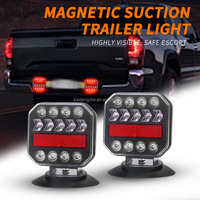 Feu arrière magnétique filaire Kaidengzhe American Standard, étanche IP67, 12-24V, Plug & Play, pour véhicules européens, avec LED d'avertissement