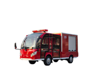 Camion de pompiers électrique à double rangée de 5 places, réservoir d'eau de 1T, canon à eau haute pression, outils de lutte contre l'incendie personnalisables, etc.
