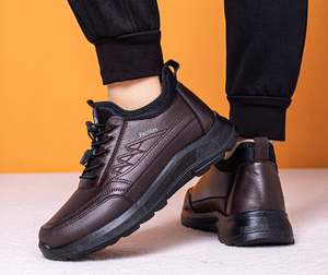 Stivali Invernali da <span class=keywords><strong>Uomo</strong></span> <span class=keywords><strong>con</strong></span> Suola in PU, Leggeri, Impermeabili, in Pelle, Foderati in Pelliccia, Caldi, per Neve e Attività all'Aperto - Product Image 5