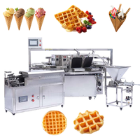 Machine à faire des gaufres électriques rotative multifonctionnelle pour faire des gaufres croustillantes, des biscuits, des cornets de crème glacée à vendre