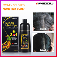 Sampo rambut hitam oem cepat permanen jahe pewarna ajaib pabrikan MEIDU
